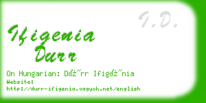 ifigenia durr business card